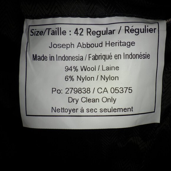 Joseph Abboud Heritage Men's Blazer Sport Coat Size 42 Regular Brown Plaid Wool - Picture 4 of 12